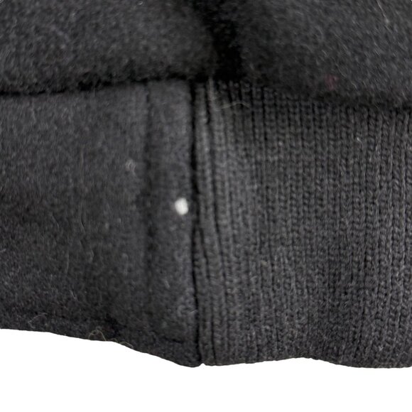 Vintage Shoei Racing 90's XL Black Wool & Leather Bomber Jacket - Picture 13 of 14